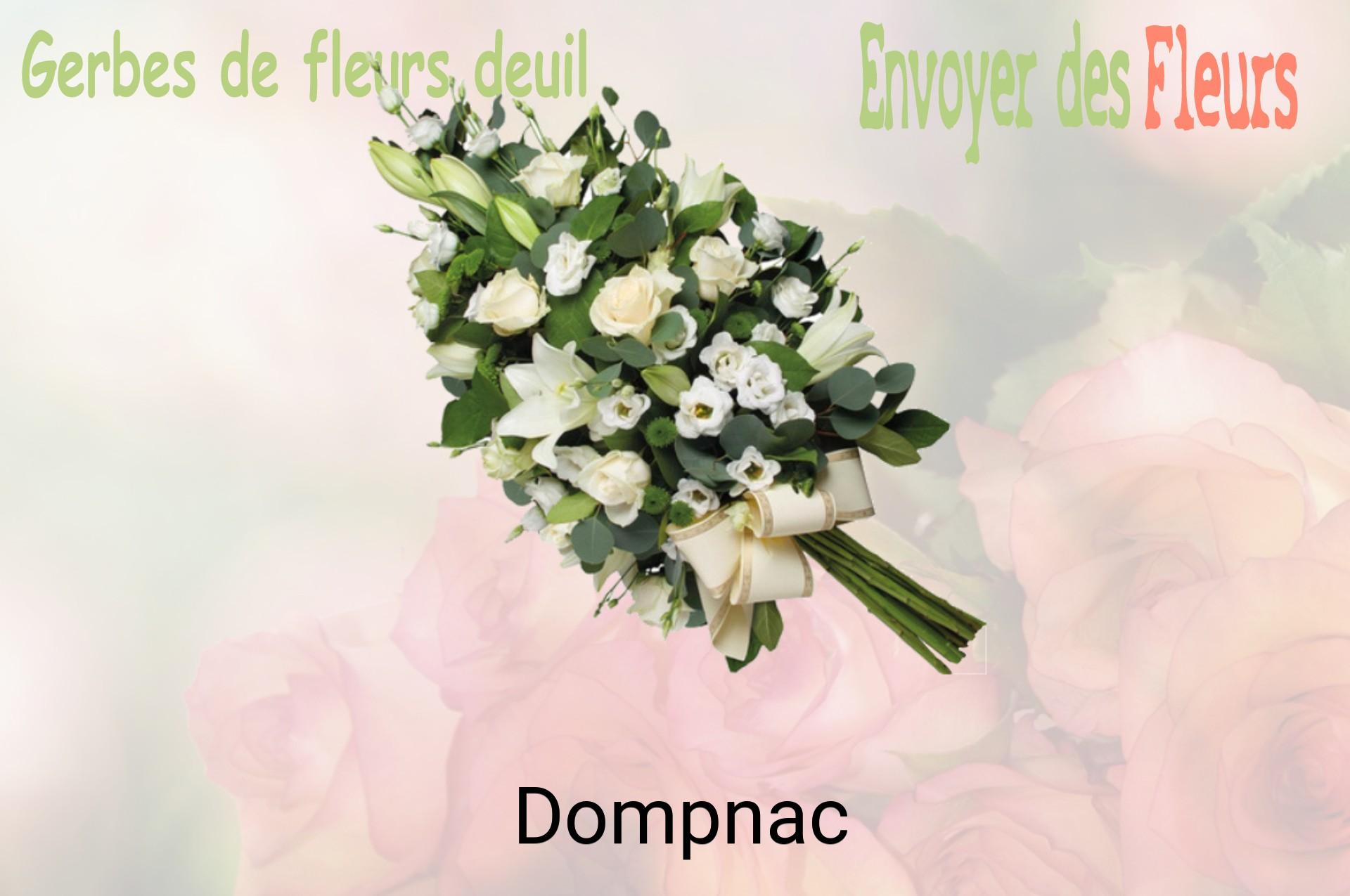 Gerbe de fleurs de deuil livrée à Dompnac